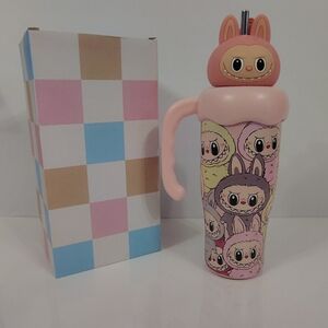 Pink Labubu Monster 20oz Tumbler with Straw